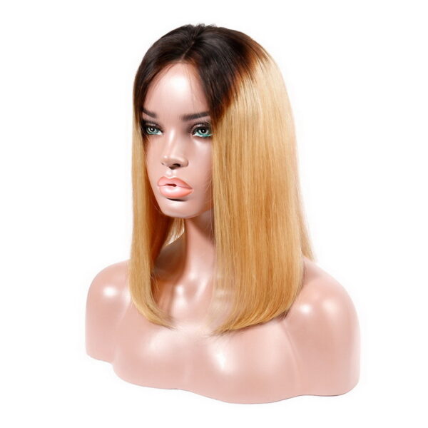 Black Root Ombre 1B/27 Straight BOB Lace Front Wig - Image 3
